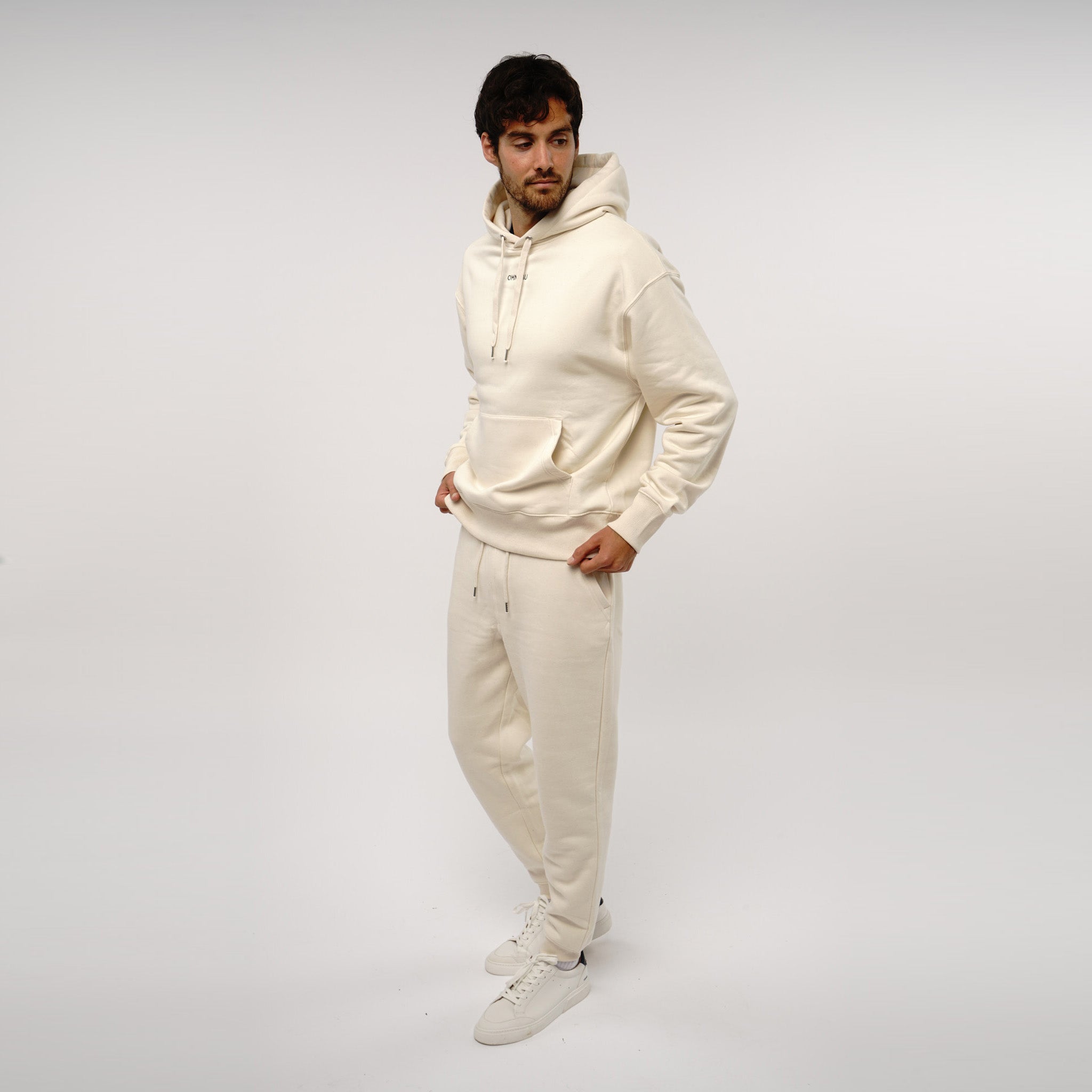 Omnitau Men's Tulsa Organic Cotton Casual Fit Jogger Sweat Pants Cre