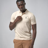 Omnitau Men's Pimlico Organic Cotton Short Sleeve Polo Shirt - Natural Cream
