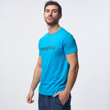 Omnitau Men's OmniX Organic Cotton Omni Crew Neck T-Shirt - Azure Blue