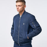Omnitau Men's Hybrid Recycled Bomber Jacket - French Navy