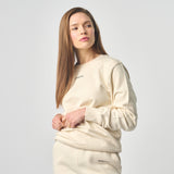 Omnitau Women's Ellyse Organic Cotton Medium Fit Sweatshirt - Cream