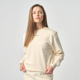 Omnitau Women's Ellyse Organic Cotton Medium Fit Sweatshirt - Cream