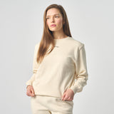 Omnitau Women's Ellyse Organic Cotton Medium Fit Sweatshirt - Cream