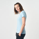 Omnitau Women's Winchester Organic Cotton Crew Neck T-Shirt - Sky Blue