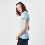 Omnitau Women's Winchester Organic Cotton Crew Neck T-Shirt - Sky Blue