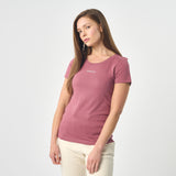 Omnitau Women's Winchester Organic Cotton Crew Neck T-Shirt - Light Red