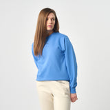 Omnitau Women's Ellyse Organic Cotton Medium Fit Sweatshirt - Blue