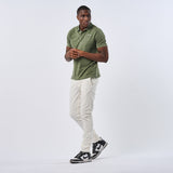 Omnitau Men's Henley Organic Cotton Chino Trousers - Cream