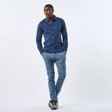 Omnitau Men's Henley Organic Cotton Chino Trousers - Mid Grey