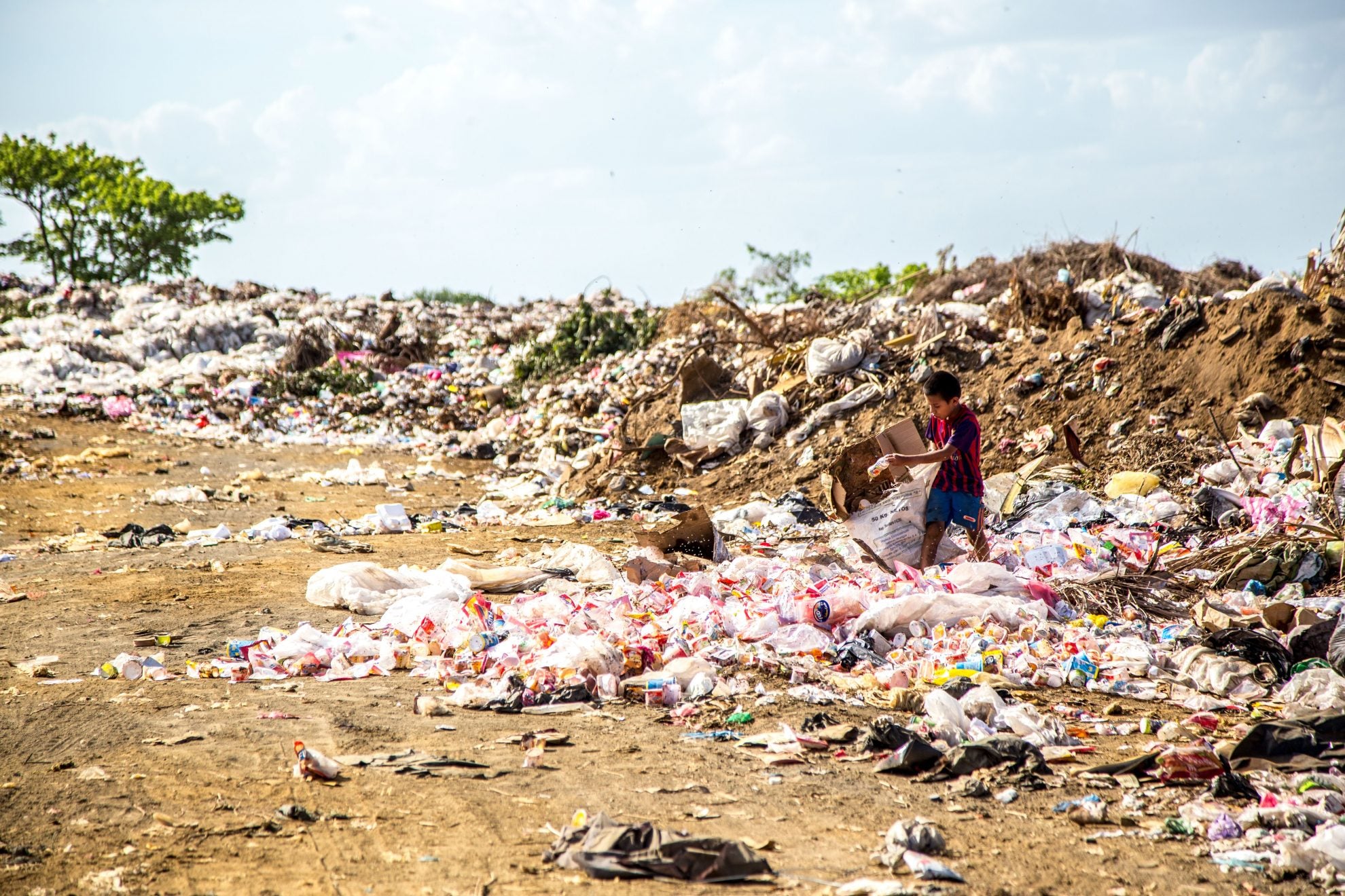 Clothes On Landfill Site