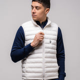 Omnitau Men's Hybrid Recycled Body Warmer Gilet - Off White