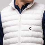 Omnitau Men's Hybrid Recycled Body Warmer Gilet - Off White