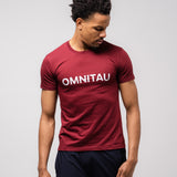 Omnitau Men's OmniX Organic Cotton Omni Crew Neck T-Shirt - Burgundy