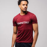 Omnitau Men's OmniX Organic Cotton Omni Crew Neck T-Shirt - Burgundy