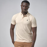 Omnitau Men's Pimlico Organic Cotton Short Sleeve Polo Shirt - Natural Cream