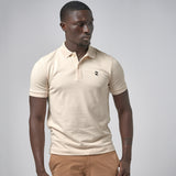 Omnitau Men's Pimlico Organic Cotton Short Sleeve Polo Shirt - Natural Cream