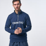 Omnitau Men's OmniX Organic Cotton Omni 1/4 Zip Mid Layer Fleece - French Navy