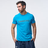 Omnitau Men's OmniX Organic Cotton Omni Crew Neck T-Shirt - Azure Blue
