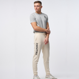 Omnitau Men's Prime Organic Cotton Jogger Sweat Pants - Cream Natural