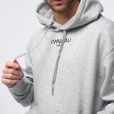Omnitau Men's Oversized Organic Cotton Hoodie - Heather Grey