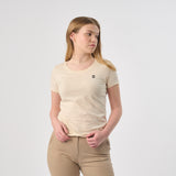 Omnitau Women's Organic Cotton Fitted T-Shirt - Cream