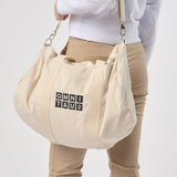 Omnitau Unisex Organic Cotton Soft Feel Duffle Gym Bag - Cream