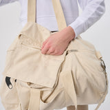 Omnitau Unisex Organic Cotton Soft Feel Duffle Gym Bag - Cream