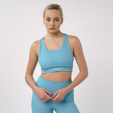 Omnitau Women's Inspire Performance Racerback Classic Sports Bra Top - Teal Blue