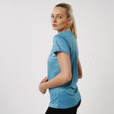 Omnitau Women's Inspire Performance Crew Neck Short Sleeve T-Shirt - Aqua Blue