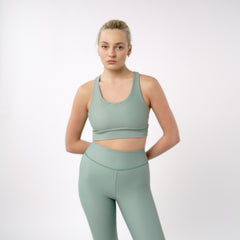 Omnitau Women's Astoria Racerback Gym Sports Bra - Matcha Green