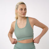 Omnitau Women's Astoria Racerback Gym Sports Bra - Matcha Green