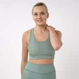 Omnitau Women's Astoria Racerback Gym Sports Bra - Matcha Green