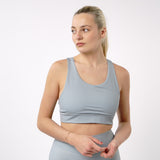 Omnitau Women's Astoria Racerback Gym Sports Bra - Matte Grey