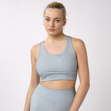 Omnitau Women's Astoria Racerback Gym Sports Bra - Matte Grey