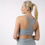 Omnitau Women's Astoria Racerback Gym Sports Bra - Matte Grey