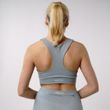 Omnitau Women's Astoria Racerback Gym Sports Bra - Matte Grey