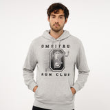 Omnitau Men's Run Club Slim Fit Hoodie - Heather Grey