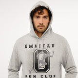 Omnitau Men's Run Club Slim Fit Hoodie - Heather Grey