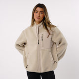 Omnitau Women's Burford Oversized Full Zip Fleece - Cream