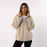 Omnitau Women's Burford Oversized Full Zip Fleece - Cream