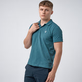 Omnitau Men's Pimlico Organic Cotton Short Sleeve Polo Shirt - Dark Blue