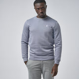 Omnitau Men's Prime Organic Cotton Crew Neck Sweatshirt - Light Grey