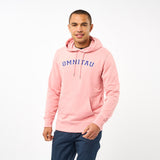 Omnitau Men's Varsity Organic Cotton Medium Fit Hoodie - Light Pink