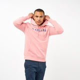 Omnitau Men's Varsity Organic Cotton Medium Fit Hoodie - Light Pink