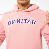 Omnitau Men's Varsity Organic Cotton Medium Fit Hoodie - Light Pink