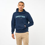 Omnitau Men's Varsity Organic Cotton Medium Fit Hoodie - Navy