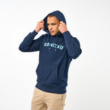 Omnitau Men's Varsity Organic Cotton Medium Fit Hoodie - Navy