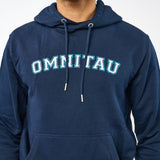 Omnitau Men's Varsity Organic Cotton Medium Fit Hoodie - Navy