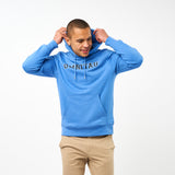 Omnitau Men's Varsity Organic Cotton Medium Fit Hoodie - Mid Blue