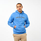 Omnitau Men's Varsity Organic Cotton Medium Fit Hoodie - Mid Blue